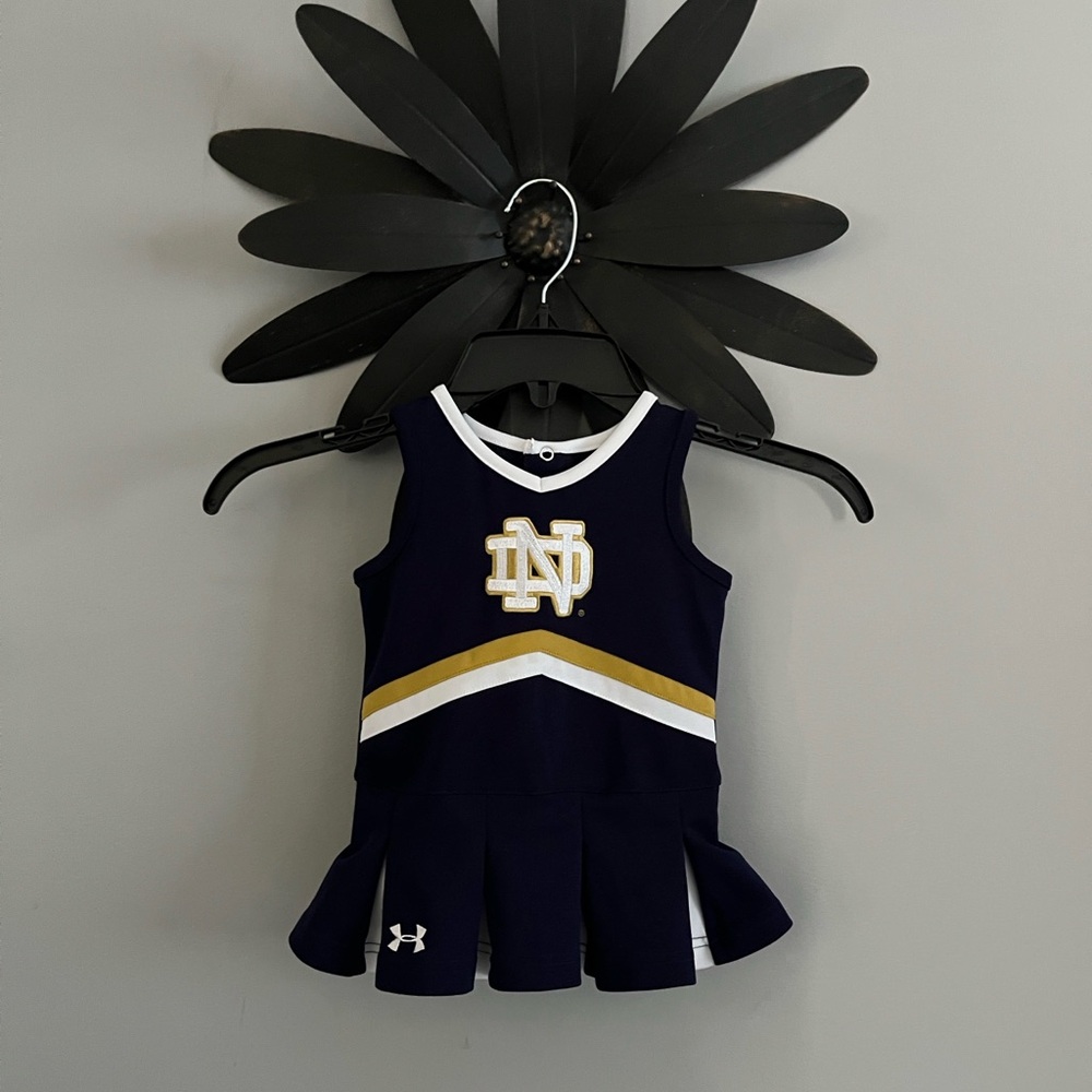 Under Armour Notre Dame Cheerleading Uniform Toddler Girls Size 18 Months
